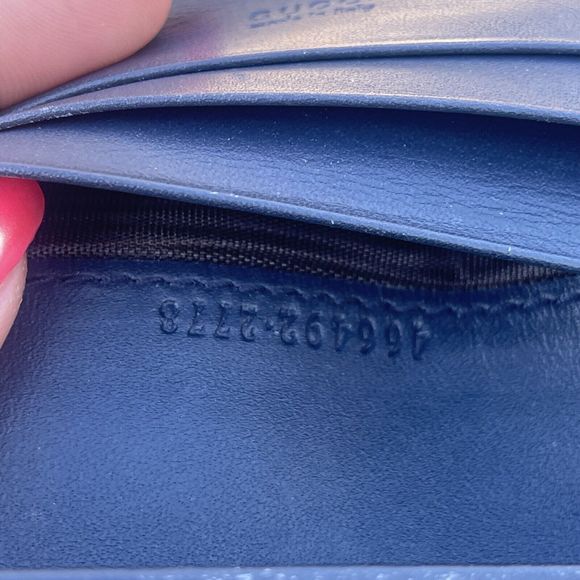 💕SOLD💕Gucci Marmont Denim Pearl GG Compact Wallet - Picture 14 of 15